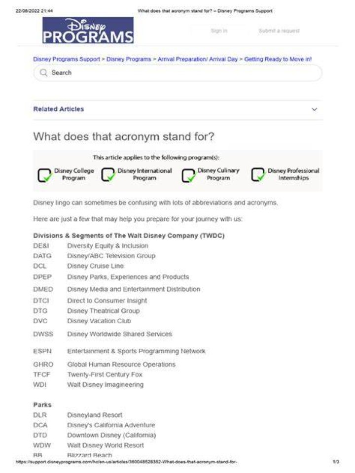 What does ill stand for Disney?